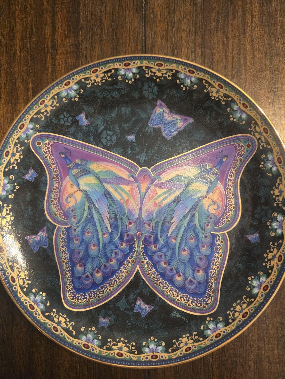 The Bradford Exchange Multicolor Peacock-Butterfly Decorative Plate